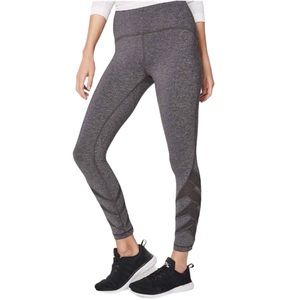 Lululemon Motionful 7/8 Tights Luxtreme Heathered Gray Mesh Size 4